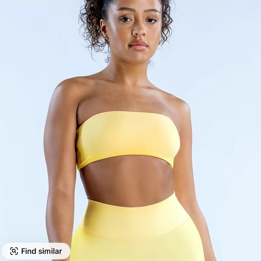 IGNITE BANDEAU DFYNE BRA - LEMON DROP